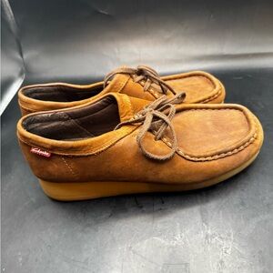 Clarks Womens Brown Nubuck Leather Oxford Moccasin Shoes Size 8.5 15260 2016